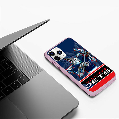 Чехол iPhone 11 Pro матовый Winnipeg Jets / 3D-Розовый – фото 3