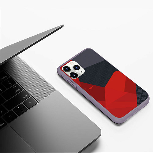 Чехол iPhone 11 Pro матовый CS:GO Evil Daimyo style / 3D-Серый – фото 3