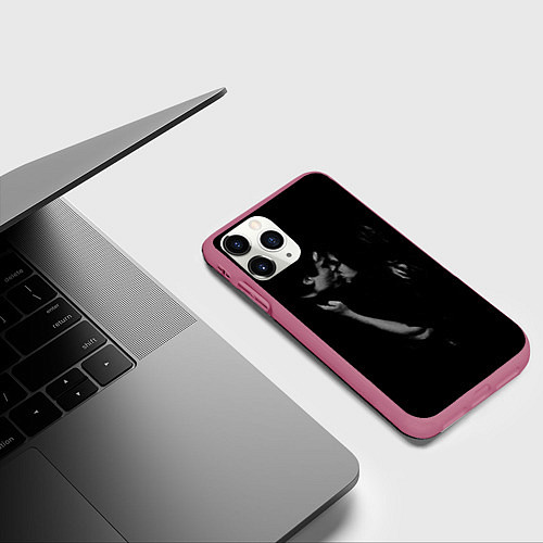 Чехол iPhone 11 Pro матовый Vampire Love / 3D-Малиновый – фото 3