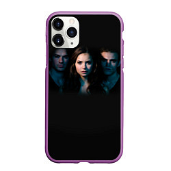 Чехол iPhone 11 Pro матовый Vampire Trio, цвет: 3D-фиолетовый