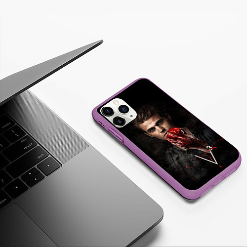 Чехол iPhone 11 Pro матовый Stefan Salvatore V3 / 3D-Фиолетовый – фото 3