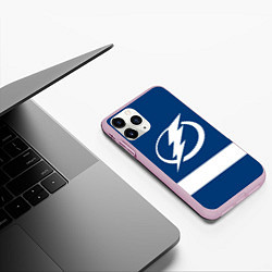 Чехол iPhone 11 Pro матовый Tampa Bay Lightning, цвет: 3D-розовый — фото 2