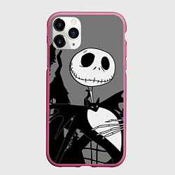 Чехол iPhone 11 Pro матовый Джек: повелитель тыкв, цвет: 3D-малиновый