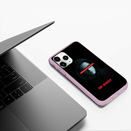 Чехол iPhone 11 Pro матовый Mr Robot / 3D-Розовый – фото 3