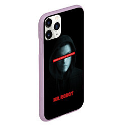 Чехол iPhone 11 Pro матовый Mr Robot, цвет: 3D-сиреневый — фото 2