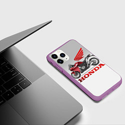 Чехол iPhone 11 Pro матовый Honda 2, цвет: 3D-фиолетовый — фото 2
