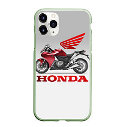 Чехол iPhone 11 Pro матовый Honda 2, цвет: 3D-салатовый