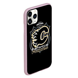 Чехол iPhone 11 Pro матовый Calgary Flames Team, цвет: 3D-розовый — фото 2