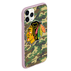 Чехол iPhone 11 Pro матовый Blackhawks Camouflage, цвет: 3D-розовый — фото 2