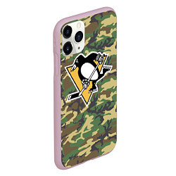 Чехол iPhone 11 Pro матовый Penguins Camouflage, цвет: 3D-розовый — фото 2
