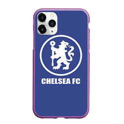 Чехол iPhone 11 Pro матовый Chelsea FC, цвет: 3D-фиолетовый