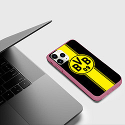 Чехол iPhone 11 Pro матовый BVB, цвет: 3D-малиновый — фото 2