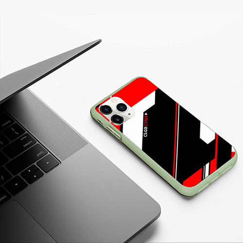 Чехол iPhone 11 Pro матовый CS:GO Cyrex Style / 3D-Салатовый – фото 3