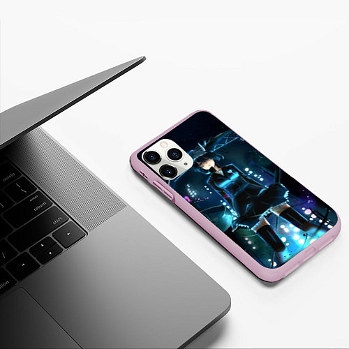 Чехол iPhone 11 Pro матовый Hatsune Miku / 3D-Розовый – фото 3