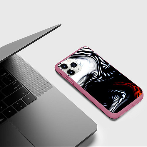 Чехол iPhone 11 Pro матовый Abrupt / 3D-Малиновый – фото 3
