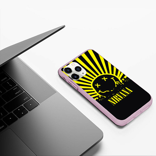 Чехол iPhone 11 Pro матовый Nirvana / 3D-Розовый – фото 3