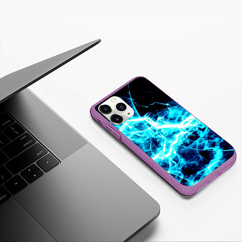 Чехол iPhone 11 Pro матовый Energy / 3D-Фиолетовый – фото 3