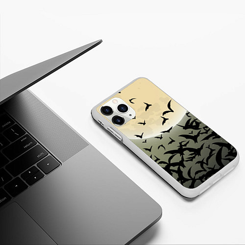 Чехол iPhone 11 Pro матовый Хэллоуин-принт / 3D-Белый – фото 3