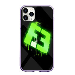 Чехол iPhone 11 Pro матовый Flipsid3: Black collection, цвет: 3D-светло-сиреневый