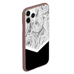 Чехол iPhone 11 Pro матовый Розы, цвет: 3D-коричневый — фото 2