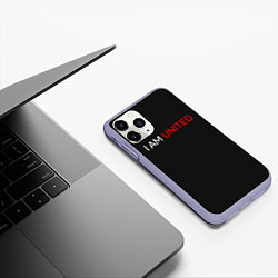 Чехол iPhone 11 Pro матовый Manchester United team, цвет: 3D-светло-сиреневый — фото 2