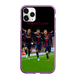 Чехол iPhone 11 Pro матовый Barcelona6, цвет: 3D-фиолетовый