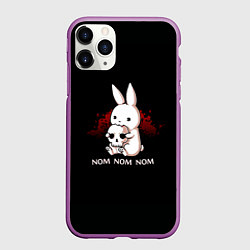 Чехол iPhone 11 Pro матовый Череп, цвет: 3D-фиолетовый
