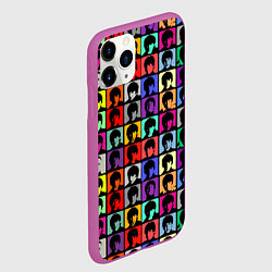 Чехол iPhone 11 Pro матовый The Beatles: pop-art, цвет: 3D-фиолетовый — фото 2