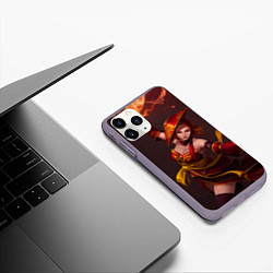 Чехол iPhone 11 Pro матовый Lina: Dragon Fire, цвет: 3D-серый — фото 2