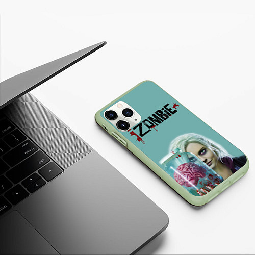 Чехол iPhone 11 Pro матовый Я зомби Лиф / 3D-Салатовый – фото 3