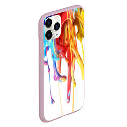 Чехол iPhone 11 Pro матовый Краска, цвет: 3D-розовый — фото 2