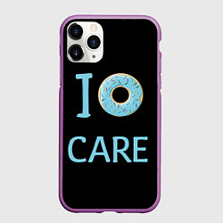 Чехол iPhone 11 Pro матовый I Donut care, цвет: 3D-фиолетовый