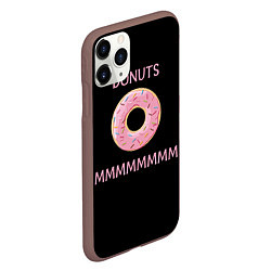 Чехол iPhone 11 Pro матовый Donuts, цвет: 3D-коричневый — фото 2