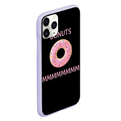 Чехол iPhone 11 Pro матовый Donuts, цвет: 3D-светло-сиреневый — фото 2