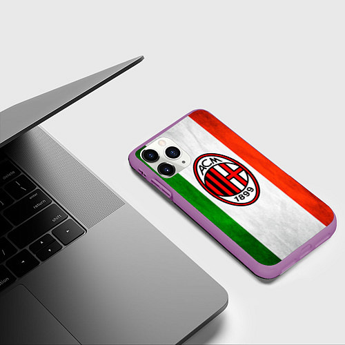 Чехол iPhone 11 Pro матовый Milan2 / 3D-Фиолетовый – фото 3