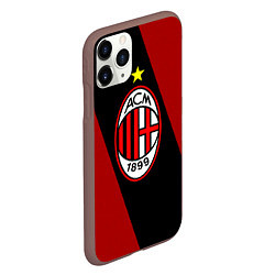 Чехол iPhone 11 Pro матовый Milan FC: Red Collection, цвет: 3D-коричневый — фото 2