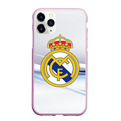 Чехол iPhone 11 Pro матовый Реал Мадрид, цвет: 3D-розовый