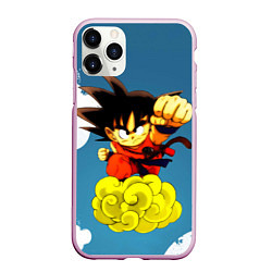 Чехол iPhone 11 Pro матовый Small Goku, цвет: 3D-розовый