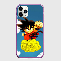 Чехол iPhone 11 Pro матовый Small Goku, цвет: 3D-фиолетовый
