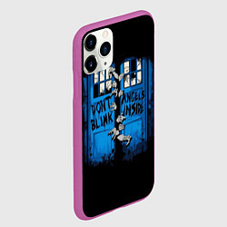 Чехол iPhone 11 Pro матовый Будка доктора, цвет: 3D-фиолетовый — фото 2