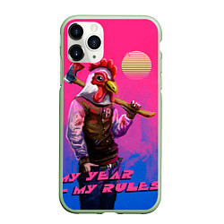 Чехол iPhone 11 Pro матовый My Year, my rules!, цвет: 3D-салатовый