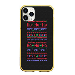 Чехол iPhone 11 Pro матовый Новогодний свитер Крепкий орешек, цвет: 3D-желтый