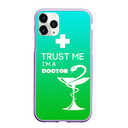 Чехол iPhone 11 Pro матовый Trust me, i'm a doctor, цвет: 3D-светло-сиреневый