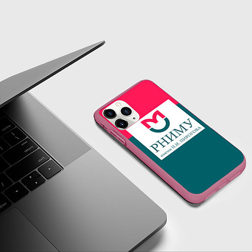Чехол iPhone 11 Pro матовый РНИМУ / 3D-Малиновый – фото 3