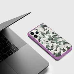 Чехол iPhone 11 Pro матовый CS GO: White Forest, цвет: 3D-фиолетовый — фото 2