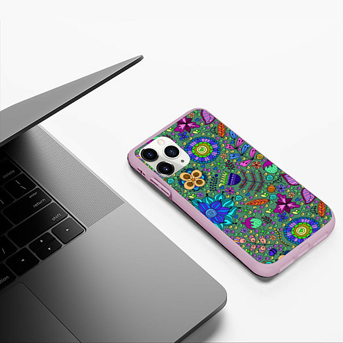 Чехол iPhone 11 Pro матовый Pat38 / 3D-Розовый – фото 3