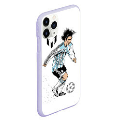 Чехол iPhone 11 Pro матовый Messi Young, цвет: 3D-светло-сиреневый — фото 2