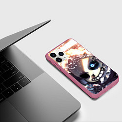 Чехол iPhone 11 Pro матовый Sans and snow, цвет: 3D-малиновый — фото 2