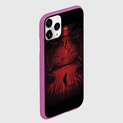 Чехол iPhone 11 Pro матовый Alien: Space Ship, цвет: 3D-фиолетовый — фото 2