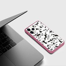 Чехол iPhone 11 Pro матовый Undertale Annoying dog, цвет: 3D-малиновый — фото 2